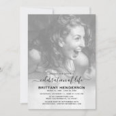 Invitation Célébration de la vie | Photo funéraire (Devant)