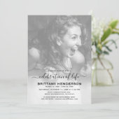 Invitation Célébration de la vie | Photo funéraire (Debout devant)