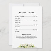 Invitation Célébration De La Vie Photo Funeral Memorial (Dos)