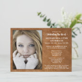 Invitation Célébration De La Vie Photo Personnalisée Funérail (Debout devant)