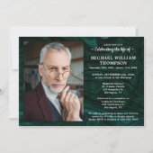 Invitation Célébration De La Vie Photo Personnalisée Moderne (Devant)