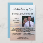 Invitation Célébration de la vie pour les funérailles d'Ocean (Devant / Derrière)