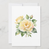 Invitation Célébration de la vie Roses Jaunes (Dos)