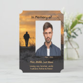 Invitation Célébration de la vie Service Chasseur Jeu de chas (Debout devant)