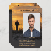 Invitation Célébration de la vie Service Chasseur Jeu de chas (Devant / Derrière)