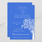 Invitation Célébration de la vie Service commémoratif Arbre b (Devant / Derrière)