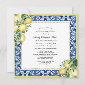 Invitation Célébration de la vie Service commémoratif Citron (Devant)