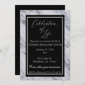 Invitation Célébration de la vie Service commémoratif Marbre  (Devant / Derrière)