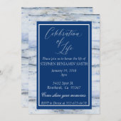 Invitation Célébration de la vie Service commémoratif Marbre  (Devant / Derrière)