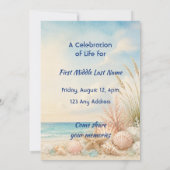 Invitation Célébration de la vie Service commémoratif Océan M (Dos)