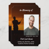 Invitation Célébration de la vie Service Golfing Golf Golf Go (Devant / Derrière)