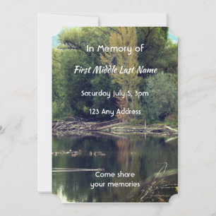 Invitation Célébration de la vie Service Lake Pond Park Canar