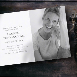 Invitation Célébration de la vie Simple moderne minimaliste p