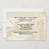 Invitation Célébration de la vie Snowy Mountain Thru Tree (Dos)