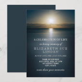 Invitation Célébration de la vie| Soleil sur l'océan (Devant / Derrière)