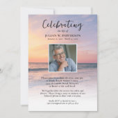 Invitation Célébration de la vie sur la plage de l'océan au c (Devant)