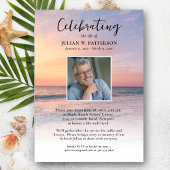 Invitation Célébration de la vie sur la plage de l'océan au c