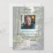 Invitation Célébration de la vie sur la route forestière Phot (Devant)