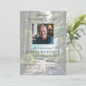 Invitation Célébration de la vie sur la route forestière Phot (Debout devant)