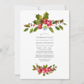 Invitation Célébration de la vie sur le thème de Noël Photo (Devant)