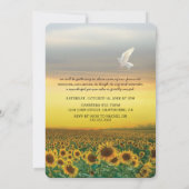 Invitation Célébration de la vie | Tournesol (Dos)