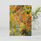 Invitation Célébration de la vie Trois Aspens à l'automne (Debout devant)