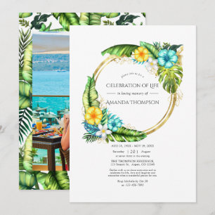 Invitation Célébration de la vie tropicale Aloha en été Photo
