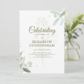 Invitation Célébration de la vie Verdure Foliage Botaniques (Debout devant)