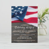 Invitation Célébration De La Vie Vétéran Memorial Patriotique (Debout devant)