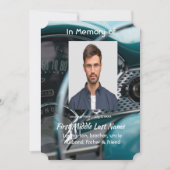 Invitation Célébration de la vie voitures anciennes Véhicules (Devant)