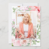 Invitation Célébration de la vie Watercolor Photo Memorial (Dos)