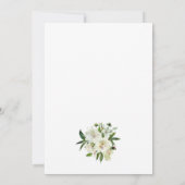 Invitation Célébration de la vie White Floral Funeral Memoria (Dos)