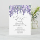 Invitation Célébration de la Wisteria de Life Funeral Memoria (Debout devant)