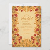 Invitation Célébration de l'Action de grâce du blé d'or (Devant)
