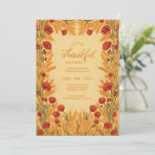 Invitation Célébration de l'Action de grâce du blé d'or (Debout devant)