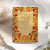 Invitation Célébration de l'Action de grâce du blé d'or