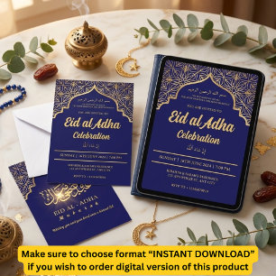 Invitation Célébration de l'Aïd al-Adha Eid Mubarak Fête de l