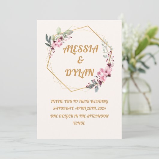 Invitation Célébration de l'amour (Debout devant)