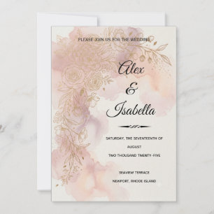 Invitation Célébration de l'amour — Alex & Isabella