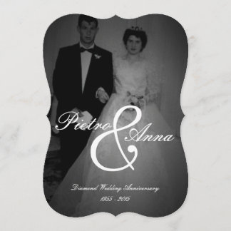 Invitation Célébration de l'anniversaire de diamant avec moi 