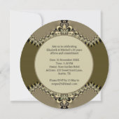 Invitation Célébration de l'anniversaire de la dentelle Vinta (Dos)