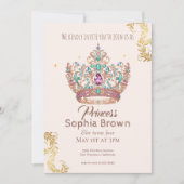Invitation Célébration de l'anniversaire de la princesse roya (Devant)