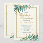 Invitation Célébration de l'anniversaire de mariage (Devant / Derrière)