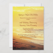 Invitation Célébration de l'anniversaire de mariage sur la pl (Devant)