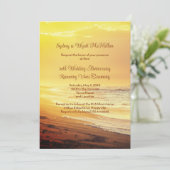 Invitation Célébration de l'anniversaire de mariage sur la pl (Debout devant)