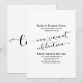 Invitation Célébration de l'anniversaire du renouvellement de (Devant / Derrière)