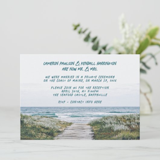 Invitation Célébration de l'annonce de mariage sur la promena (Debout devant)