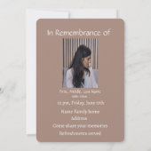 Invitation Célébration de l'aquarelle d'oiseau du service de  (Dos)