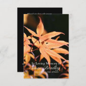 Invitation Célébration de l'arbre d'érable 2 de cérémonie (Devant / Derrière)