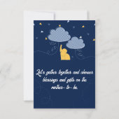 Invitation Célébration de l'Arrivée de Votre Petit Miracle ! (Dos)